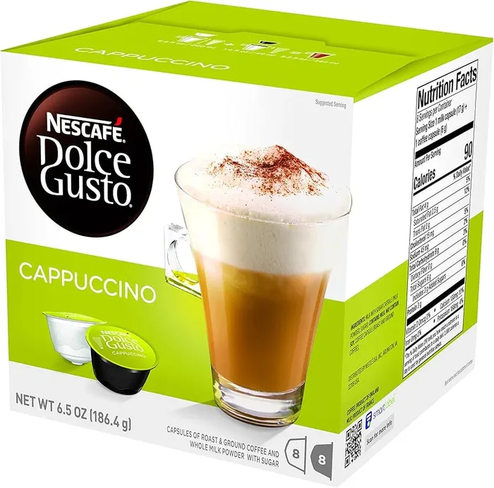 8+8 קפסולות קפוצינו דולצ'ה גוסטו מקורי של NESCAFE