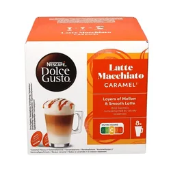 8+8 קפסולות מקיאטו קרמל דולצ'ה גוסטו מקורי של NESCAFE