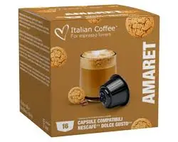 16 קפסולות קפוצ'ינו אמארטה/DOLCE GUSTO AMARET